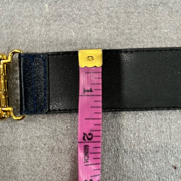[M/Max34”/W1”]Vintage Women Belt with Gold Tone Hardware - Picture 8 of 8